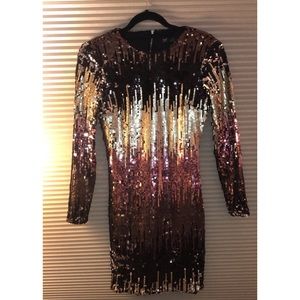Sequin long-sleeved Zara dress